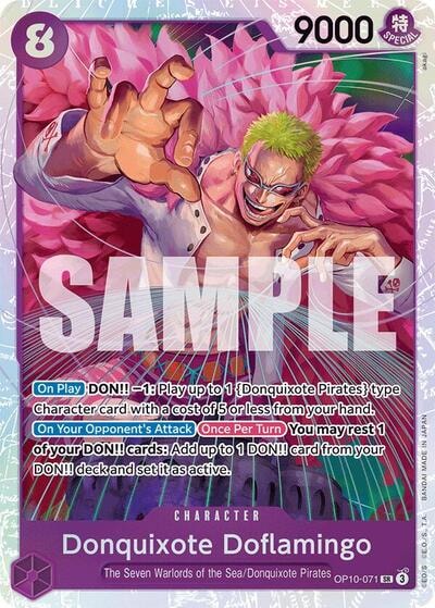 Donquixote Doflamingo (OP10) #OP10-071 Super Rare (Foil Lightly Played) Royal Blood One Piece Card Game: 2025