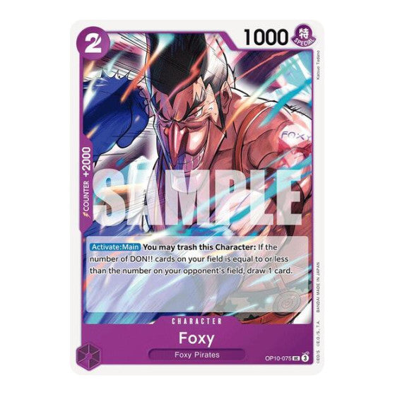 Foxy (OP10) #OP10-075 Uncommon (Near Mint) Royal Blood One Piece Card Game: 2025