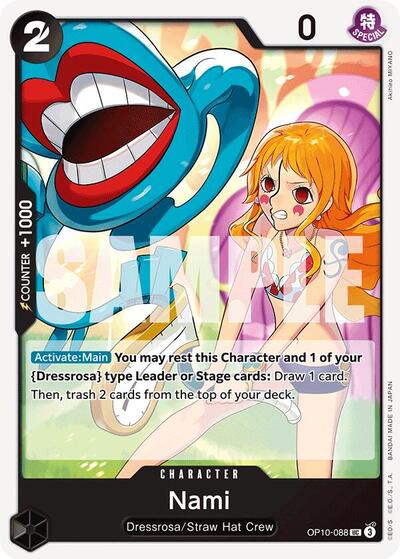 Nami 088 (OP10) #OP10-088 Uncommon (Near Mint) Royal Blood One Piece Card Game: 2025