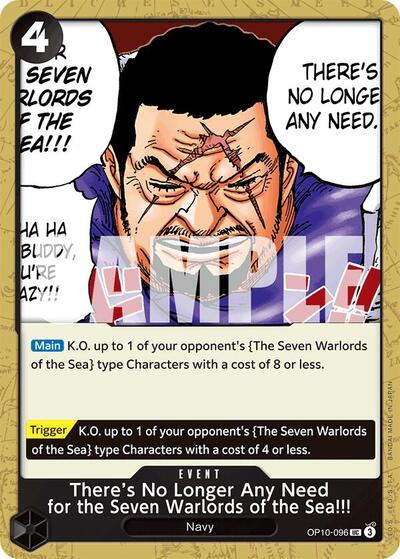 Theres No Longer Any Need for the Seven Warlords of the Sea (OP10) #OP10-096 Uncommon (Near Mint) Royal Blood One Piece Card Game: 2025