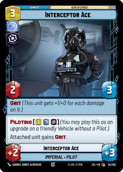 Interceptor Ace (JTL) #034/262 Common (Near Mint) Jump to Lightspeed Star Wars: Unlimited: 2025
