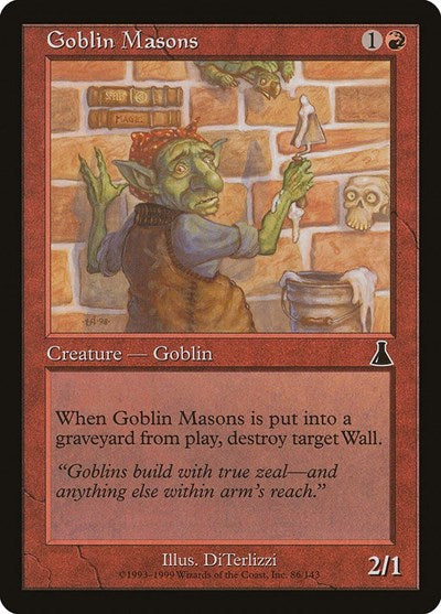 Goblin Masons (UDS) #86 Common (Lightly Played) Urza's Destiny Magic: The Gathering: 1999