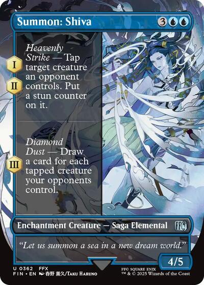 Summon Shiva Borderless (FIN) #362 Uncommon (Moderately Played) FINAL FANTASY Magic: The Gathering: 2025