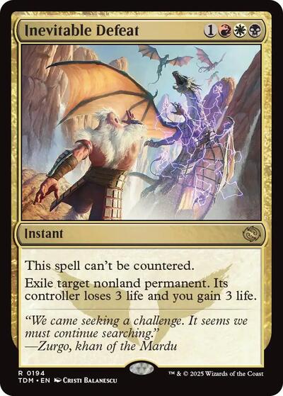 Inevitable Defeat (TDM) #194 Rare (Near Mint) Tarkir: Dragonstorm Magic: The Gathering: 2025