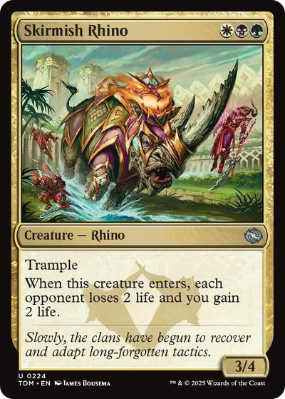 Skirmish Rhino (TDM) #224 Uncommon (Near Mint) Tarkir: Dragonstorm Magic: The Gathering: 2025