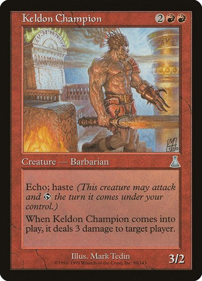 Keldon Champion (UDS) #90 Uncommon Urza's Destiny Magic: The Gathering: 1999