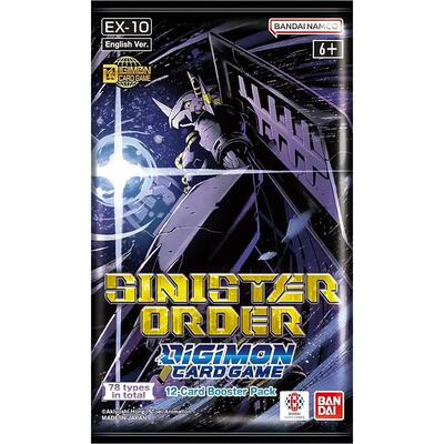 Sinister Order Booster Pack (EX-10) (Unopened) Sinister Order Digimon Card Game: 2025