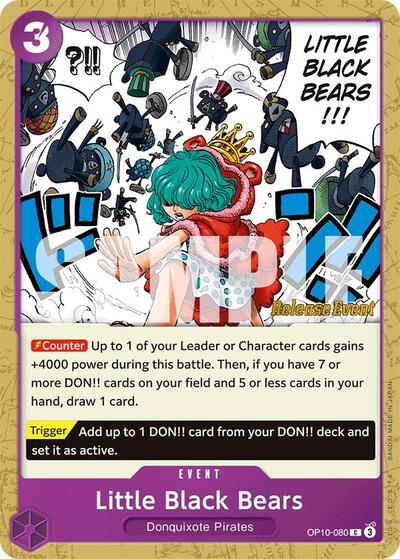 Little Black Bears (OP10 RE) #OP10-080 Common (Near Mint) Royal Blood Release Event Cards One Piece Card Game: 2025