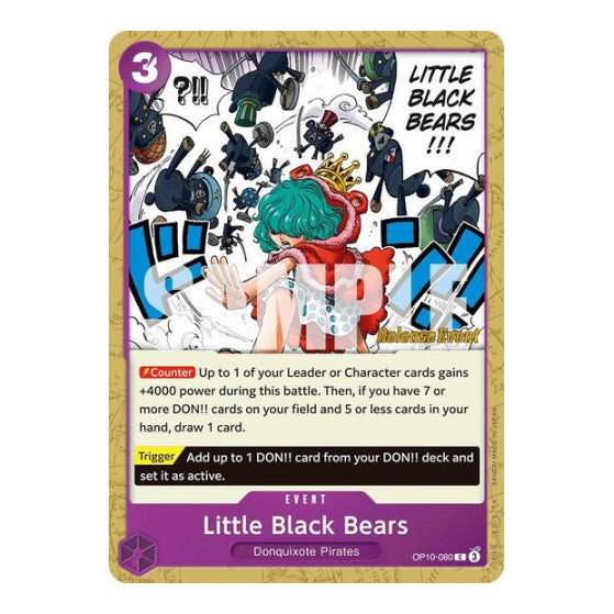 Little Black Bears (OP10 RE) #OP10-080 Common (Near Mint) Royal Blood Release Event Cards One Piece Card Game: 2025