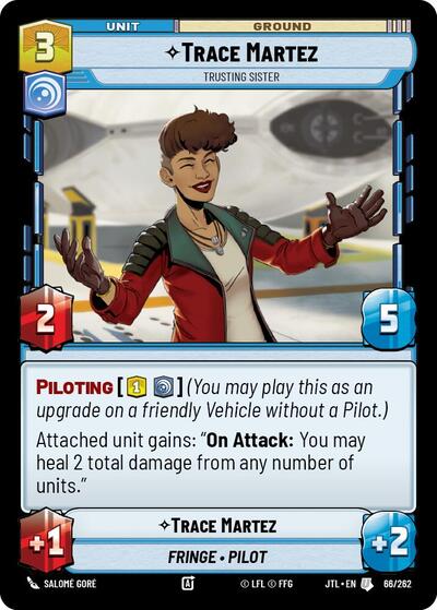 Trace Martez Trusting Sister (JTL) #066/262 Uncommon (Near Mint) Jump to Lightspeed Star Wars: Unlimited: 2025