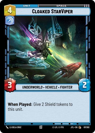 Cloaked StarViper (JTL) #067/262 Common (Near Mint) Jump to Lightspeed Star Wars: Unlimited: 2025