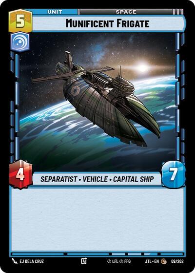 Munificent Frigate (JTL) #069/262 Common (Near Mint) Jump to Lightspeed Star Wars: Unlimited: 2025
