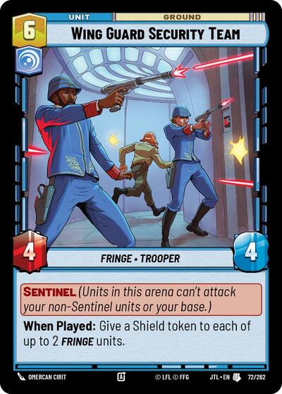 Wing Guard Security Team (JTL) #072/262 Uncommon (Near Mint) Jump to Lightspeed Star Wars: Unlimited: 2025