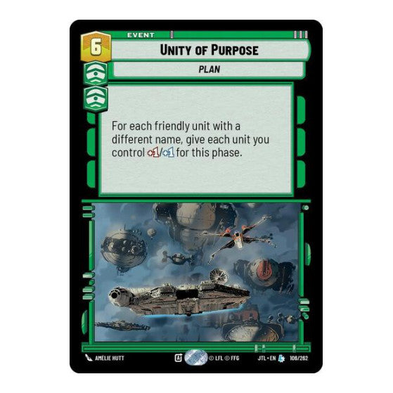 Unity of Purpose (JTL) #106/262 Legendary (Near Mint) Jump to Lightspeed Star Wars: Unlimited: 2025