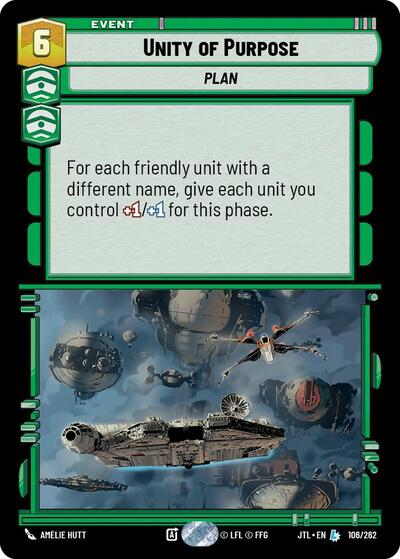 Unity of Purpose (JTL) #106/262 Legendary (Near Mint) Jump to Lightspeed Star Wars: Unlimited: 2025
