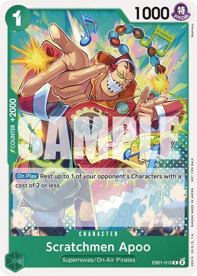 Scratchmen Apoo (Tournament Pack 2025 Vol. 2) (OP-PR) #EB01-015 Rare (Near Mint) One Piece Promotion Cards One Piece Card Game: 2022