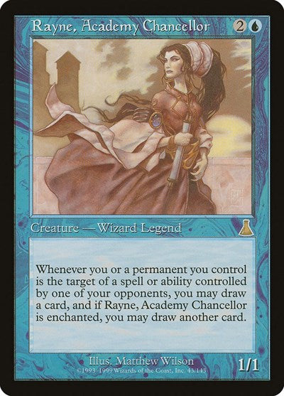 Rayne Academy Chancellor (UDS) #43 Rare (Lightly Played) Urza's Destiny Magic: The Gathering: 1999