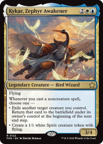 Kykar, Zephyr Awakener (PPDFT) #122 Rare (Lightly Played) Promo Pack: Aetherdrift Magic: The Gathering: 2025