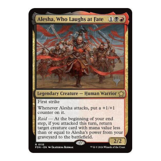 Alesha, Who Laughs at Fate (PPDFT) #115 Rare (Near Mint) Promo Pack: Aetherdrift Magic: The Gathering: 2025