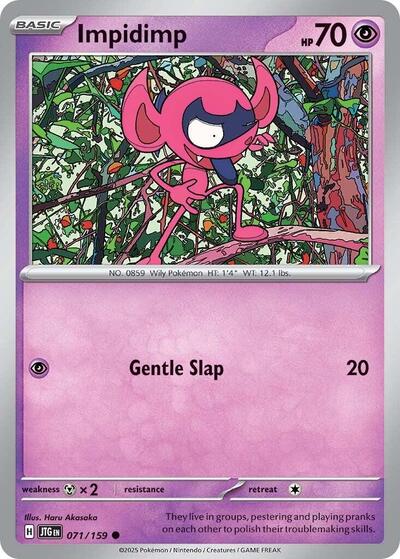 Impidimp (JTG) #071/159 Common (Near Mint) SV09: Journey Together Pokemon: 2025