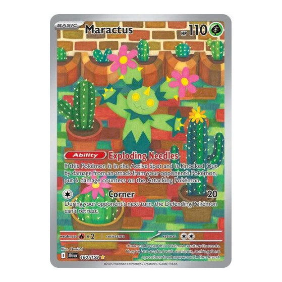 Maractus - 160/159 (JTG) #160/159 Illustration Rare (Holofoil Near Mint) SV09: Journey Together Pokemon: 2025