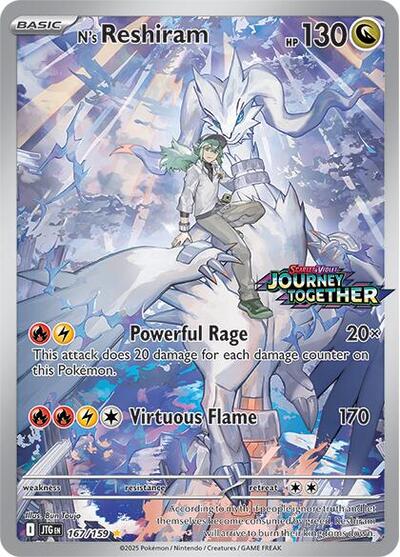 N's Reshiram - 167/159 (Journey Together Stamped) (MCAP) #167/159 Illustration Rare (Holofoil Near Mint) Miscellaneous Cards & Products Pokemon: 2026