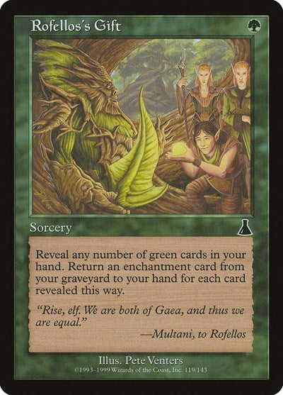 Rofelloss Gift (UDS) #119 Common (Moderately Played) Urza's Destiny Magic: The Gathering: 1999