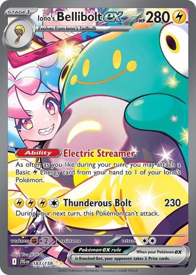 Ionos Bellibolt ex 183 159 (JTG) #183/159 Special Illustration Rare (Holofoil Near Mint) SV09: Journey Together Pokemon: 2025