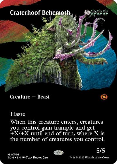 Craterhoof Behemoth Borderless (TDM) #346 Mythic Rare (Near Mint) Tarkir: Dragonstorm Magic: The Gathering: 2025