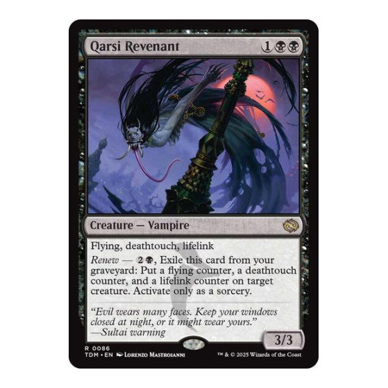 Qarsi Revenant (TDM) #86 Rare (Near Mint) Tarkir: Dragonstorm Magic: The Gathering: 2025