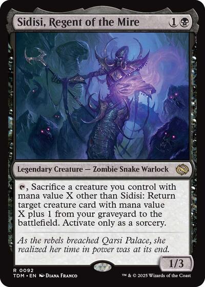 Sidisi Regent of the Mire (TDM) #92 Rare (Lightly Played) Tarkir: Dragonstorm Magic: The Gathering: 2025