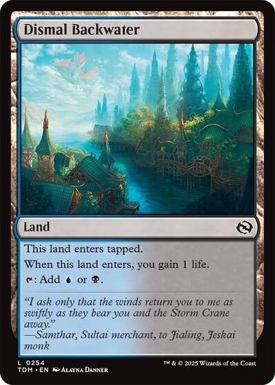 Dismal Backwater (TDM) #254 Land Tarkir: Dragonstorm Magic: The Gathering: 2025
