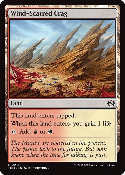 Wind Scarred Crag (TDM) #271 Land (Lightly Played) Tarkir: Dragonstorm Magic: The Gathering: 2025