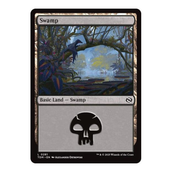 Swamp (0281) (TDM) #281 Land (Foil Lightly Played) Tarkir: Dragonstorm Magic: The Gathering: 2025