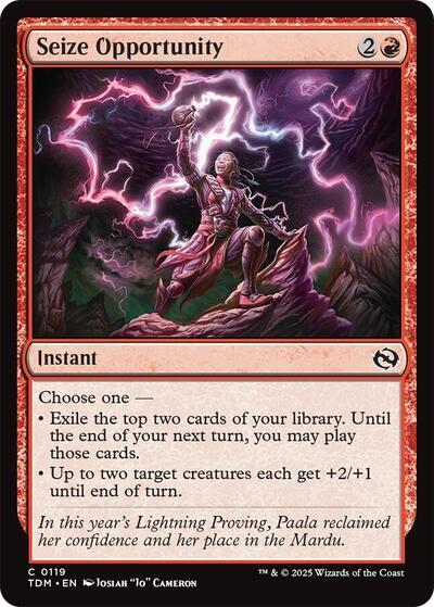 Seize Opportunity (TDM) #119 Common (Lightly Played) Tarkir: Dragonstorm Magic: The Gathering: 2025