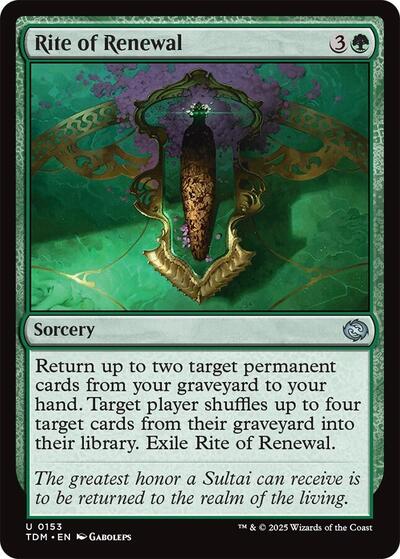 Rite of Renewal (TDM) #153 Uncommon (Lightly Played) Tarkir: Dragonstorm Magic: The Gathering: 2025