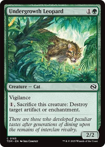 Undergrowth Leopard (TDM) #165 Common (Lightly Played) Tarkir: Dragonstorm Magic: The Gathering: 2025