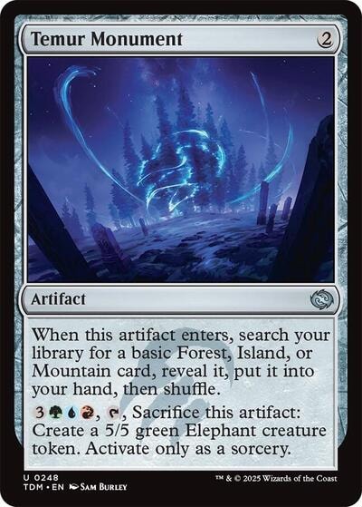Temur Monument (TDM) #248 Uncommon Tarkir: Dragonstorm Magic: The Gathering: 2025