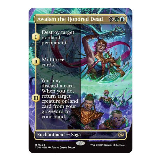 Awaken the Honored Dead (Borderless) (TDM) #383 Rare (Near Mint) Tarkir: Dragonstorm Magic: The Gathering: 2025