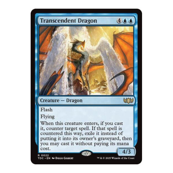 Transcendent Dragon (TDC) #22 Rare (Lightly Played) Commander: Tarkir: Dragonstorm Magic: The Gathering: 2025