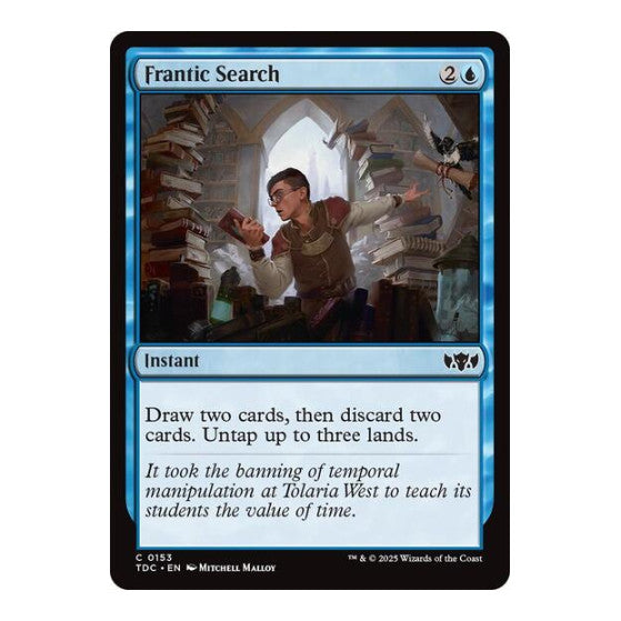 Frantic Search (TDC) #153 Common (Lightly Played) Commander: Tarkir: Dragonstorm Magic: The Gathering: 2025