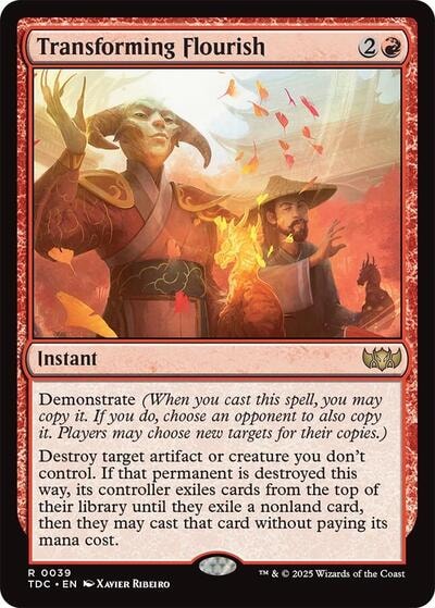 Transforming Flourish (TDC) #39 Rare (Lightly Played) Commander: Tarkir: Dragonstorm Magic: The Gathering: 2025
