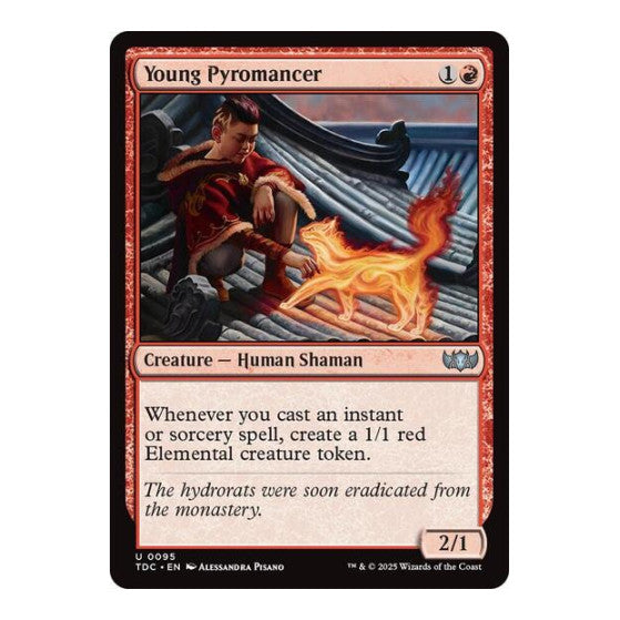 Young Pyromancer (TDC) #95 Uncommon (Lightly Played) Commander: Tarkir: Dragonstorm Magic: The Gathering: 2025