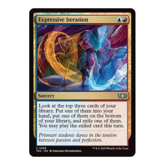 Expressive Iteration (TDC) #288 Uncommon (Lightly Played) Commander: Tarkir: Dragonstorm Magic: The Gathering: 2025