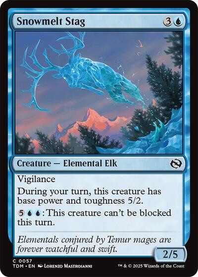 Snowmelt Stag (TDM) #57 Common Tarkir: Dragonstorm Magic: The Gathering: 2025