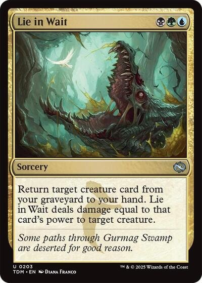 Lie in Wait (TDM) #203 Uncommon (Lightly Played) Tarkir: Dragonstorm Magic: The Gathering: 2025