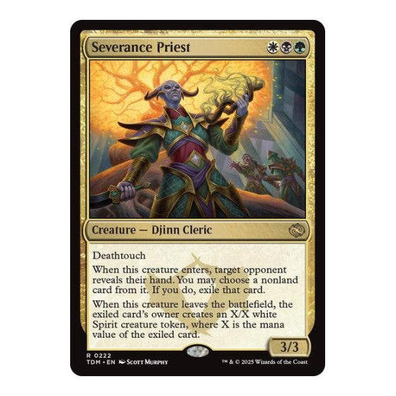 Severance Priest (TDM) #222 Rare (Foil Lightly Played) Tarkir: Dragonstorm Magic: The Gathering: 2025