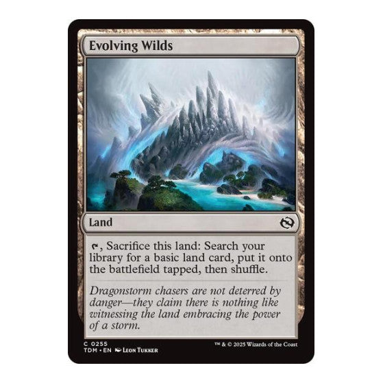 Evolving Wilds (TDM) #255 Common (Lightly Played) Tarkir: Dragonstorm Magic: The Gathering: 2025