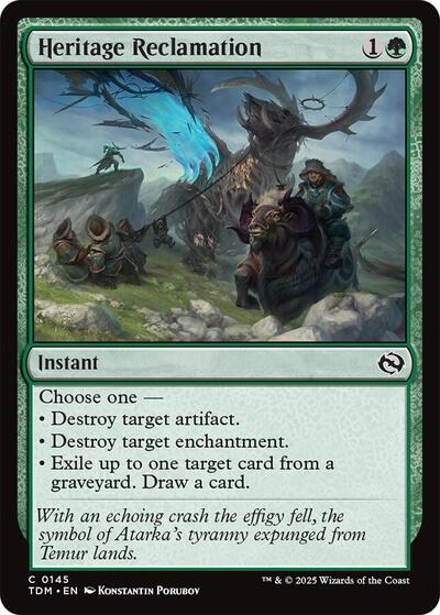 Heritage Reclamation (TDM) #145 Common (Lightly Played) Tarkir: Dragonstorm Magic: The Gathering: 2025