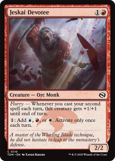 2025 Magic: Tarkir: Dragonstorm (TDM) - Jeskai Devotee (#110, Common) (Lightly Played)